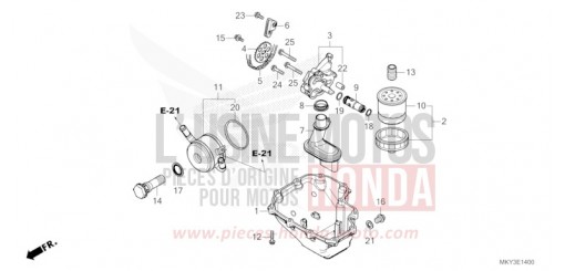 CARTER D'HUILE/POMPE A HUILE CB650RAP de 2023